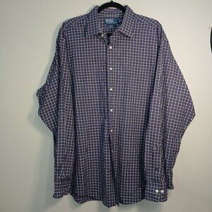 RALPH LAUREN CURHAM CUSTOM FIT LONG SLEEVE PLAID SHIRT, SIZE XL BUTTON DOWN